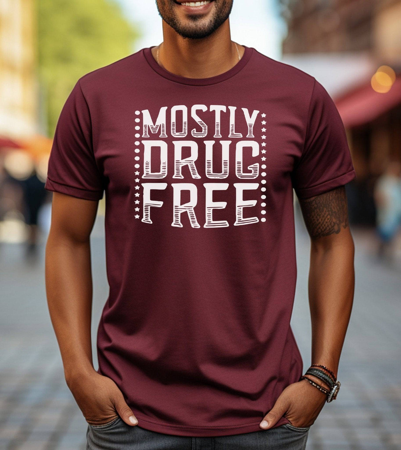 Mostly Drug Free Adult Unisex Cotton T-Shirt