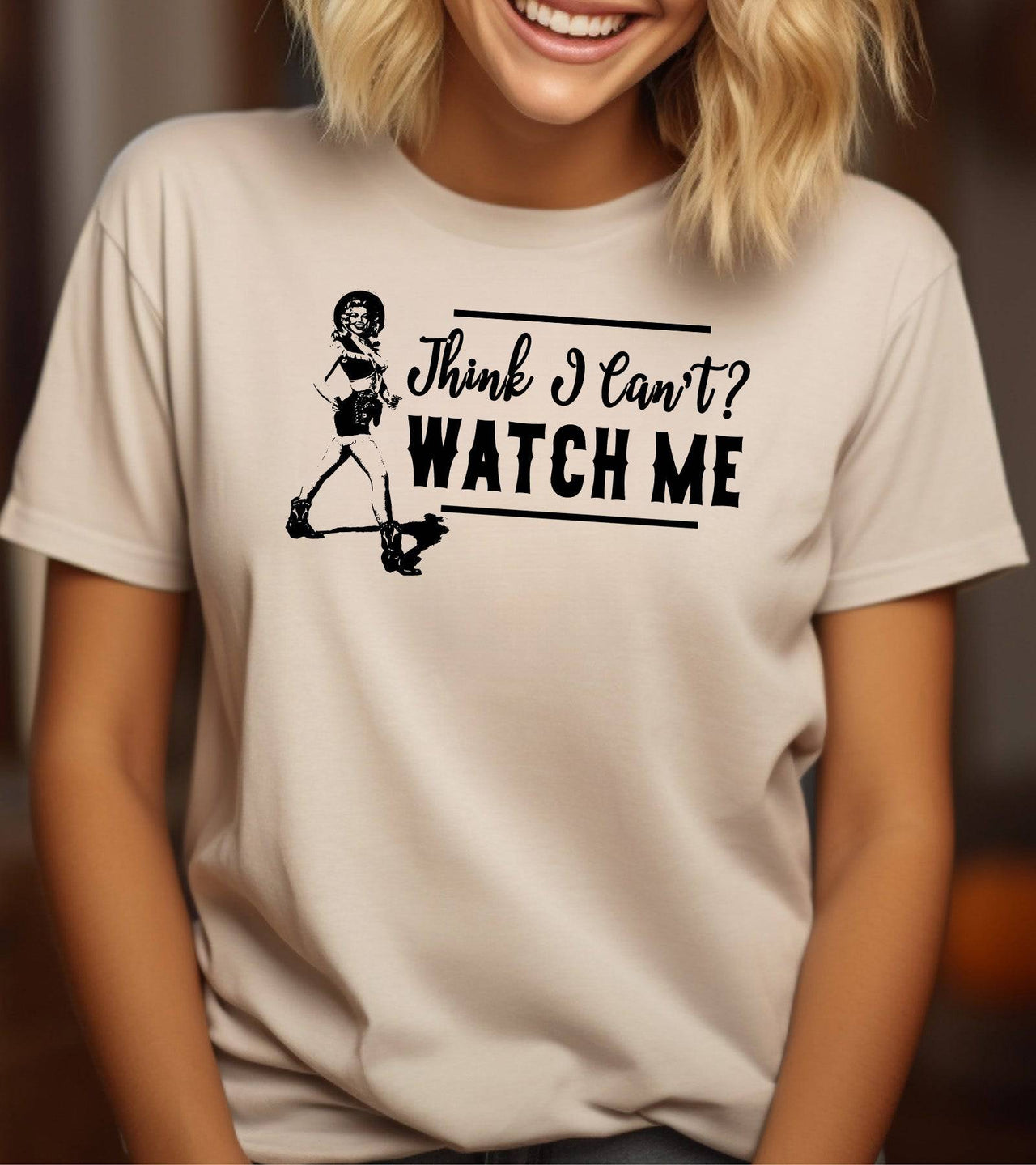 Think I Can't? Watch Me! Adult Cotton T-Shirt