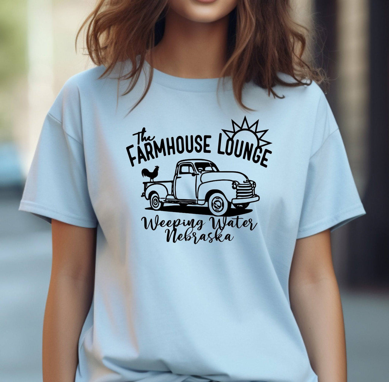 Farmhouse Lounge Sunny Vibes Pickup Truck Adult Unisex Cotton T-Shirt