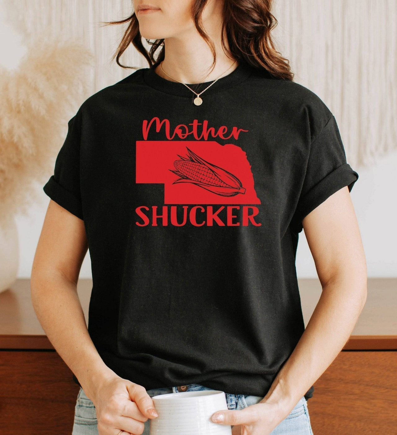 Nebraska Mother Shucker Adult Unisex Cotton T-Shirt