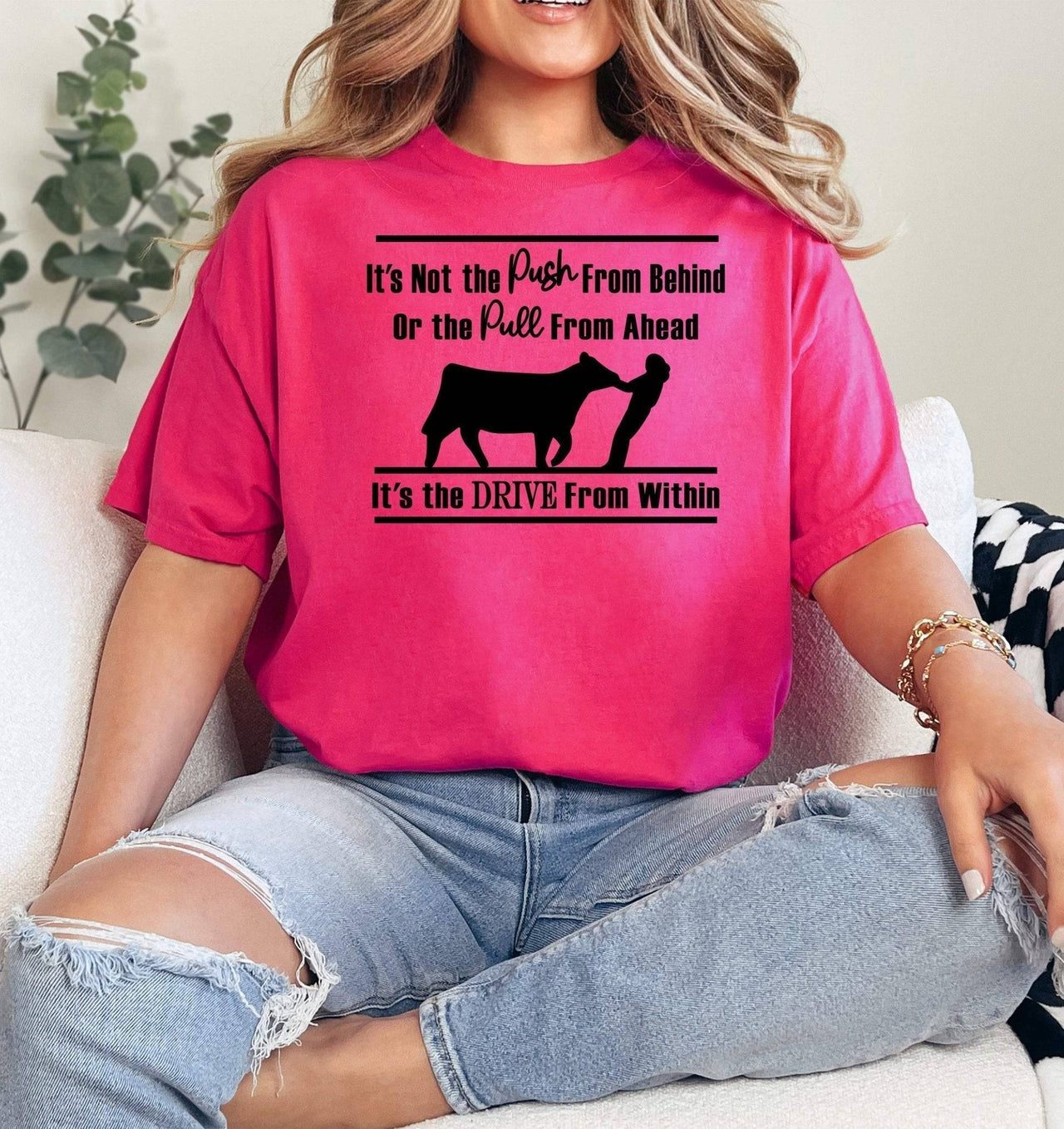 It's Not the Push From Behind or the Pull From Ahead (Female) T-Shirt