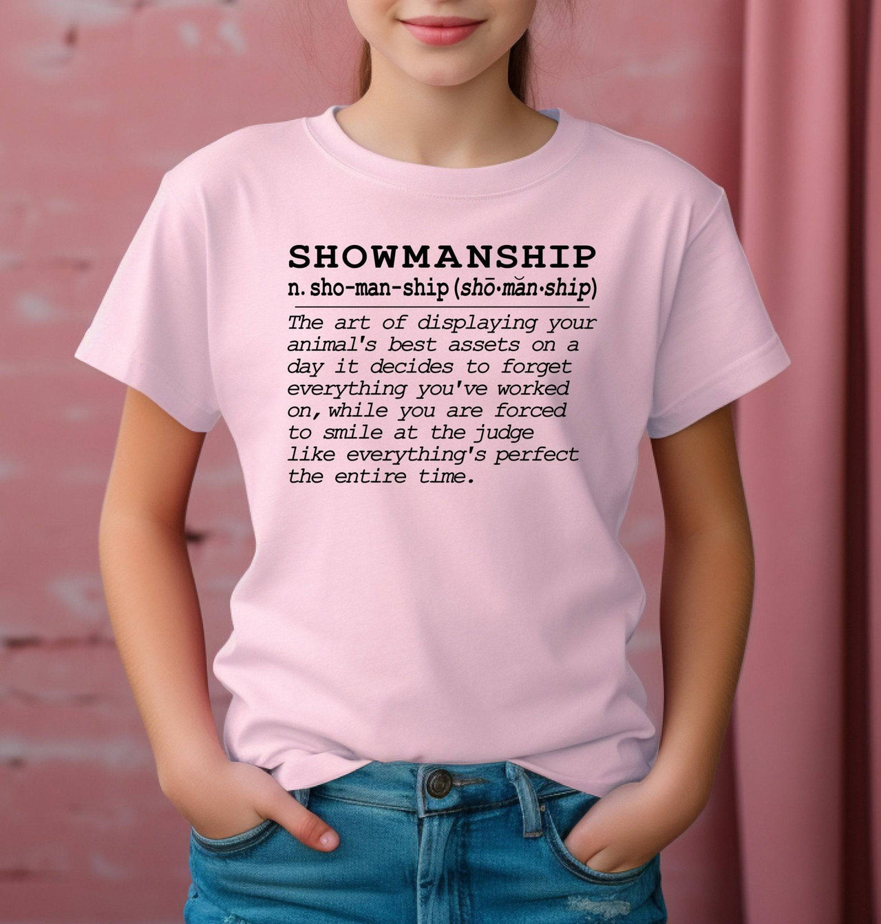 Showmanship Definition Adult/Youth Cotton Unisex T-Shirt