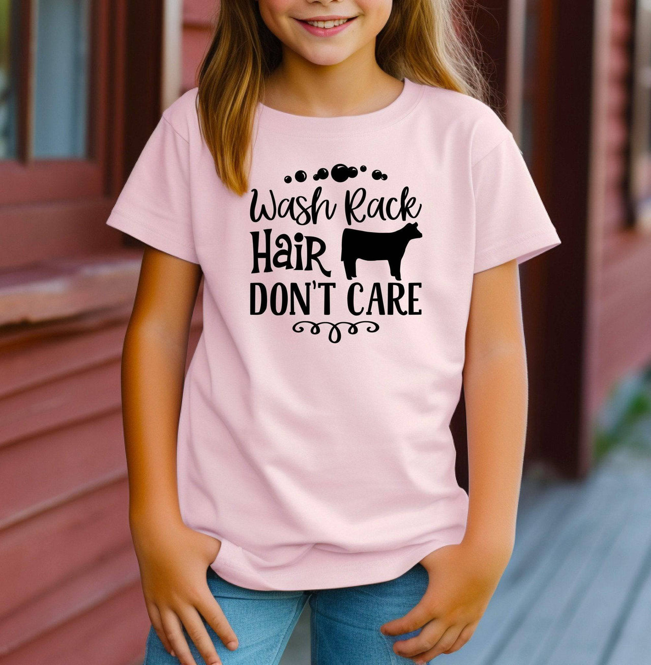 Wash Rack Hair Don't Care Adult/Youth Cotton T-Shirt - Cryin Creek