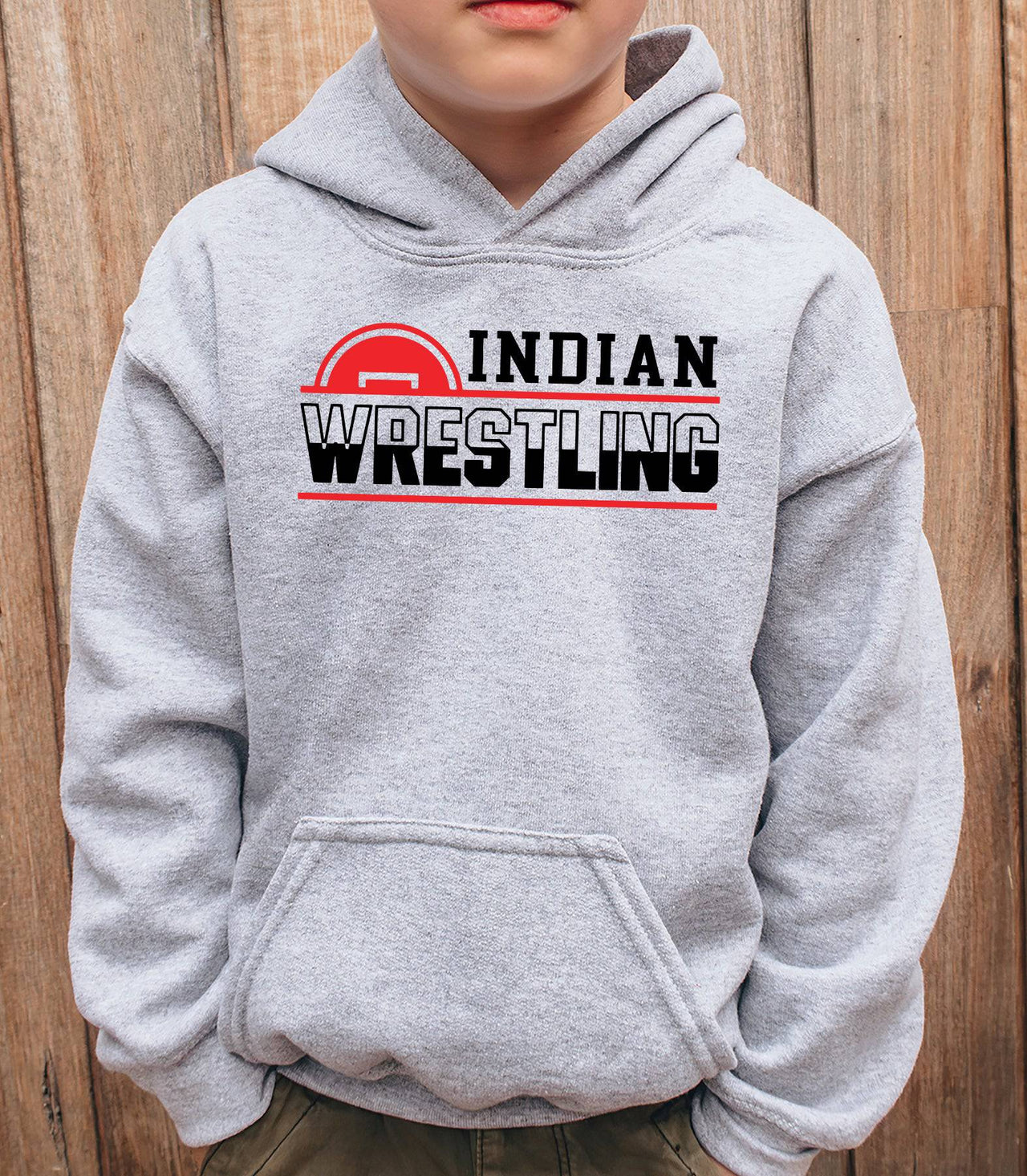 Indian Wrestling Adult or Youth Cotton Hooded Sweatshirt