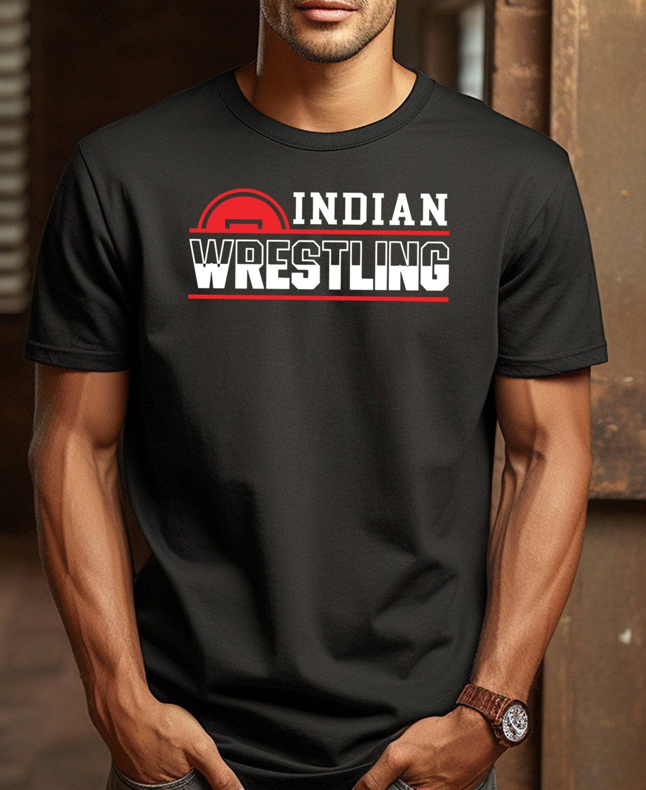 Indian Wrestling Adult or Youth Cotton T-Shirt