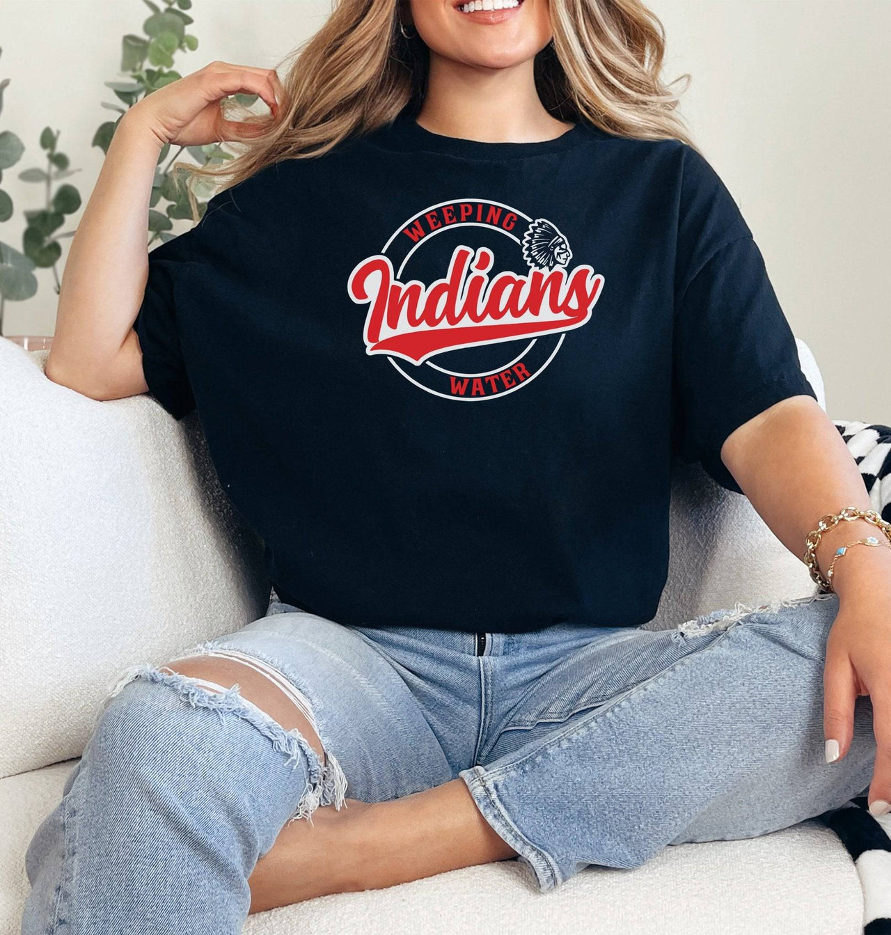 Weeping Water Indians Chief Adult/Youth Cotton T-Shirt