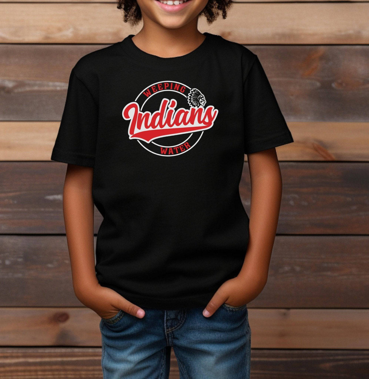 Weeping Water Indians Chief Adult/Youth Cotton T-Shirt