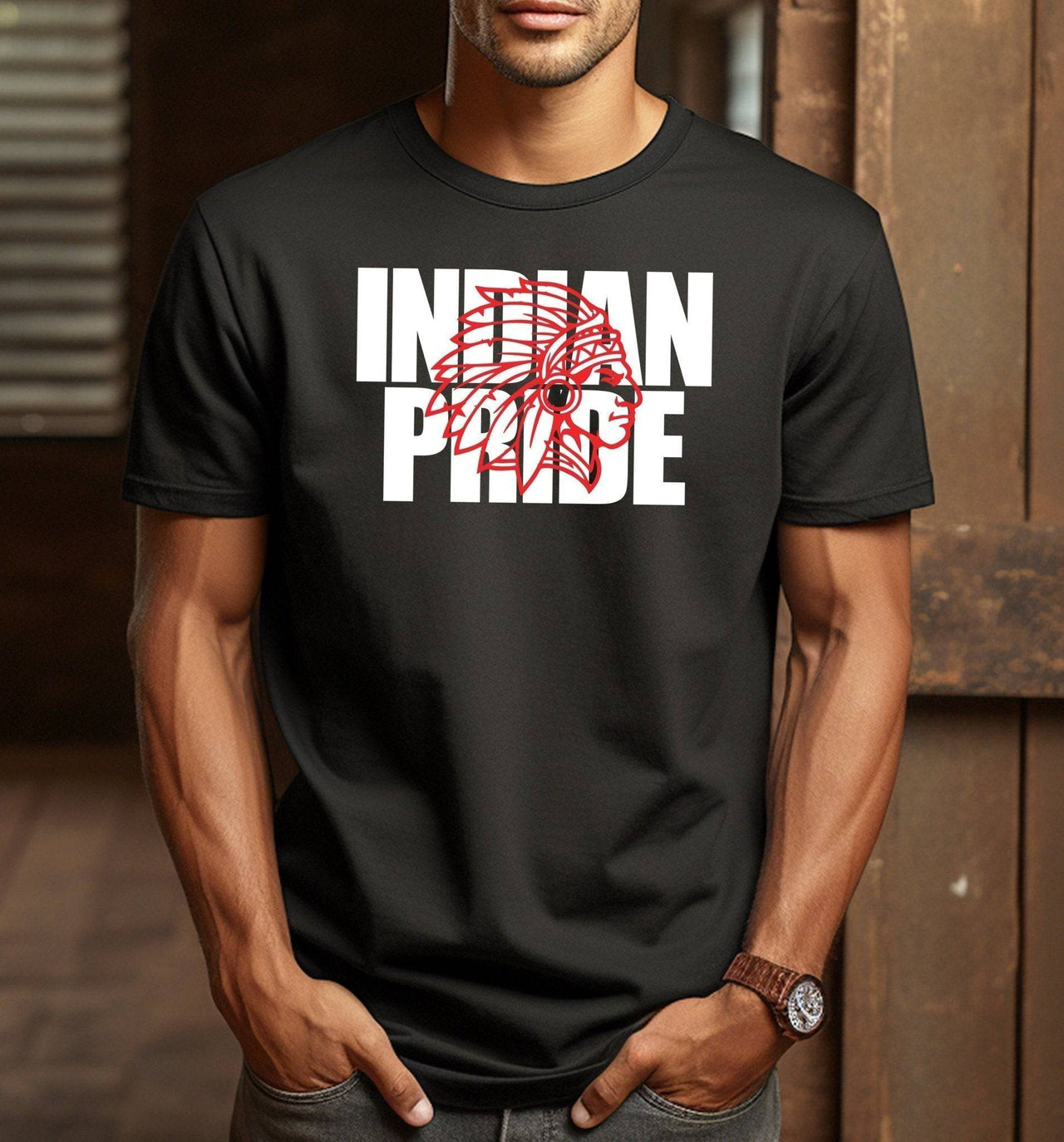 Weeping Water Indians Chief Pride Adult/Youth Cotton T-Shirt