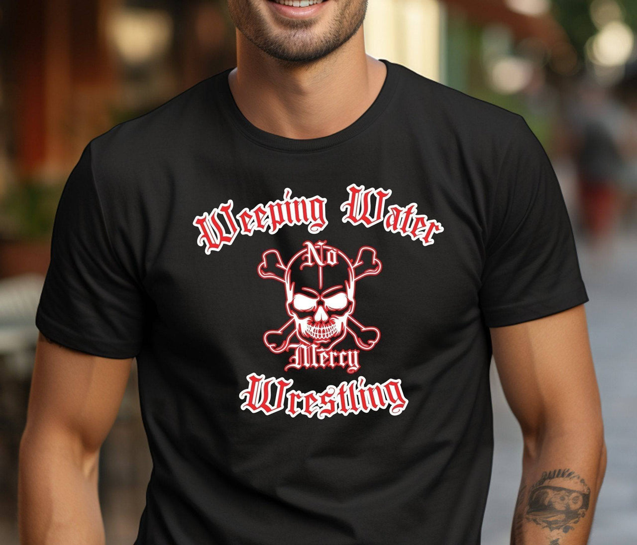 Weeping Water Wrestling No Mercy Adult/Youth Cotton T-Shirt