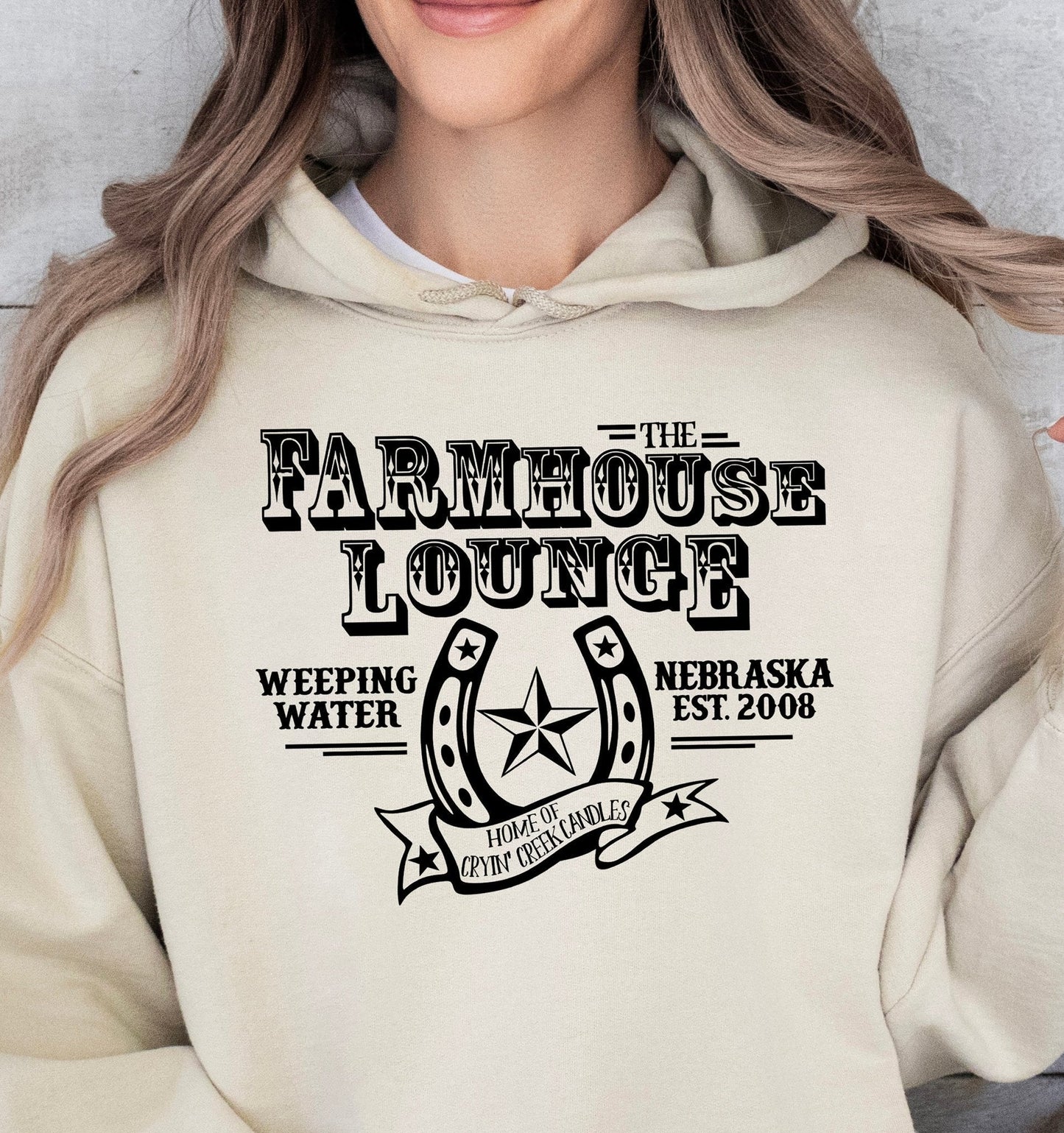 Farmhouse Lounge Saloon-Style Logo Sweatshirt | Cryin Creek
