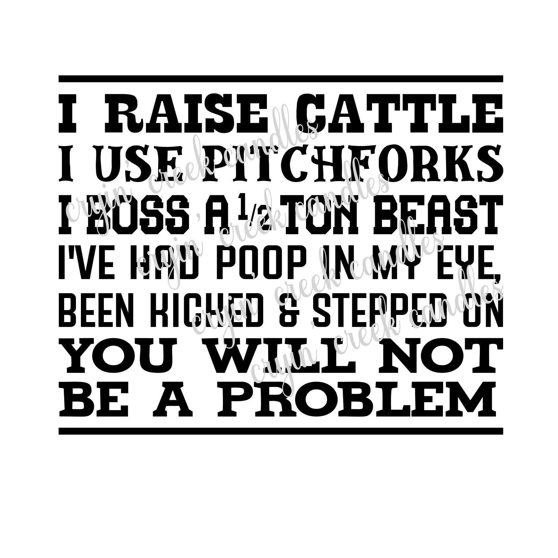 I Raise Cattle You Won't Be a Problem Download - 0