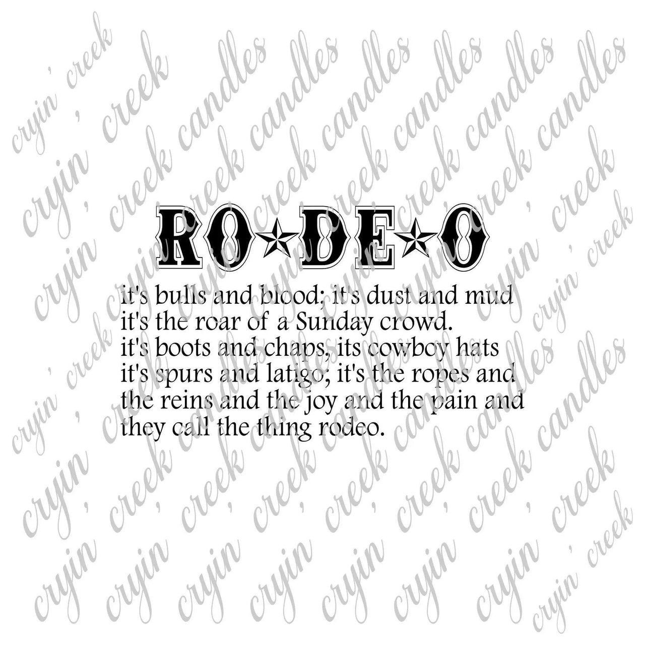 Rodeo Lyrics Download | Cryin Creek