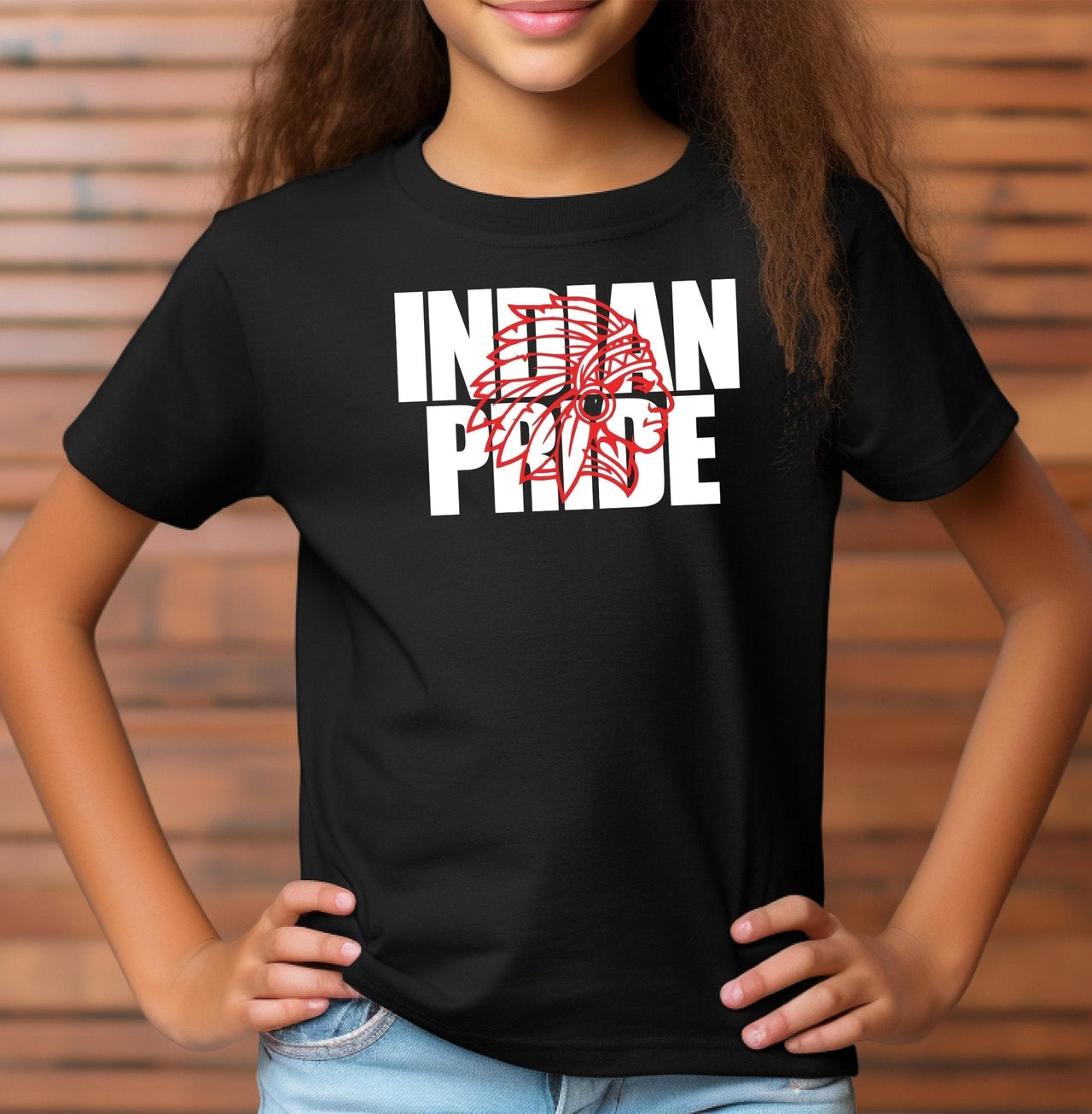 Weeping Water Indians Chief Pride Adult/Youth Cotton T-Shirt - 1