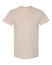 Sand Small Towner Nebraska adult unisex cotton tee featuring customizable hometown water tower graphic