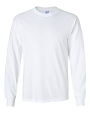 White Funny Christmas Long Sleeve T-Shirt “I Like Them Thick and Sprucy” | Holiday Tree Pun Tee
